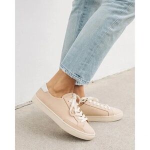 Soludos Original Ibiza Sneakers Size 9 Suede Leather Champagne Pink Low Top